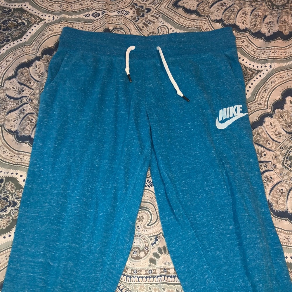 Blue Nike Cropped Joggers